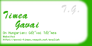 timea gavai business card